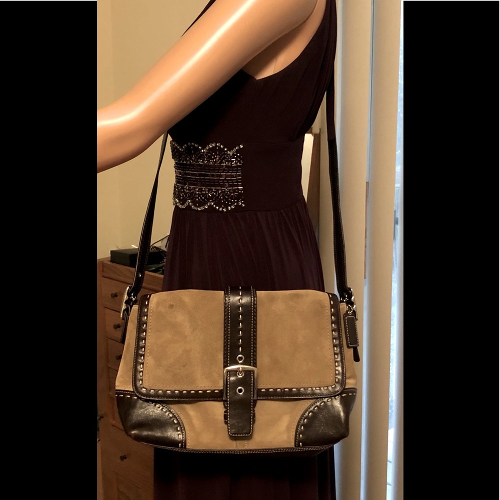 Coach Vintage suede leather shoulder bag
